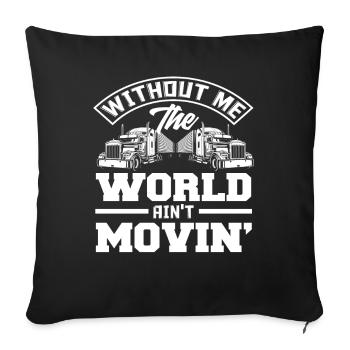 Cadeau de chauffeur de camion fier - Housse de coussin décorative 45 x 45 cm - noir - Devant
