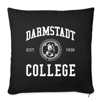 Darmstadt College University Universität Schule - Sofakissenbezug 45 x 45 cm - Schwarz - Vorne