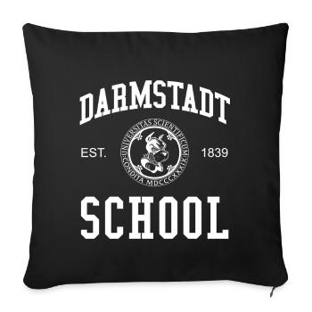 Darmstadt School Universität Hochschule University - Sofakissenbezug 45 x 45 cm - Schwarz - Vorne