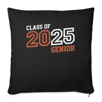 Senior 2025 Class of 25 Graduation Back to School - Sofa pillowcase 17,3'' x 17,3'' (45 x 45 cm) - black - Front