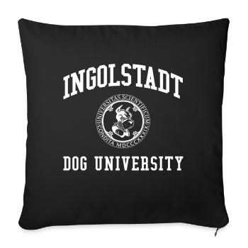 Collège universitaire canin d’Ingolstadt - Housse de coussin décorative 45 x 45 cm - noir - Devant