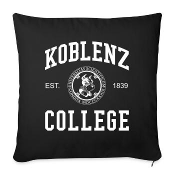 Koblenz College University Universität Hochschule - Sofakissenbezug 45 x 45 cm - Schwarz - Vorne