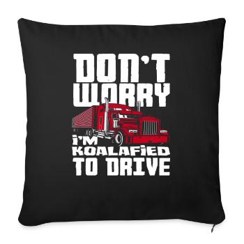 Truck Driver Exam Gift Idea - Sofa pillowcase 17,3'' x 17,3'' (45 x 45 cm) - black - Front