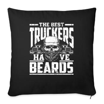 Chauffeur de camion Bard - Housse de coussin décorative 45 x 45 cm - noir - Devant