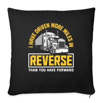 Camionneur - Housse de coussin décorative 45 x 45 cm - noir - Devant