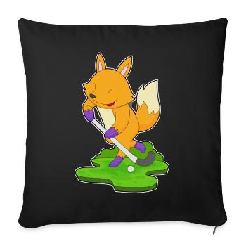 Fuchs Field Hockey Field Hockey Stick - Sofa pillowcase 17,3'' x 17,3'' (45 x 45 cm) - black - Front