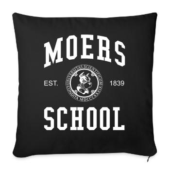 École Moers Université Université École universitaire - Housse de coussin décorative 45 x 45 cm - noir - Devant
