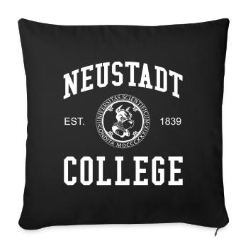Neustadt College University Universität Hochschule - Housse de coussin décorative 45 x 45 cm - noir - Devant