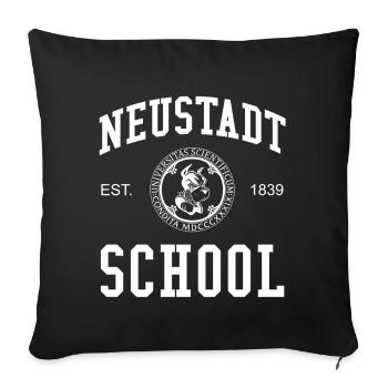 Neustadt School University College School University - Housse de coussin décorative 45 x 45 cm - noir - Devant