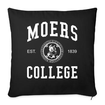 Moers College University Universität Hochschule - Sofa pillowcase 17,3'' x 17,3'' (45 x 45 cm) - black - Front