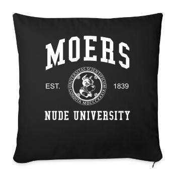 Moers Nude University University College University - Sofa pillowcase 17,3'' x 17,3'' (45 x 45 cm) - black - Front