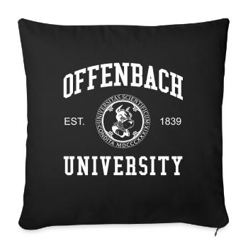 Université d’Offenbach Universität Hochschule Uni - Housse de coussin décorative 45 x 45 cm - noir - Devant