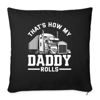 Chauffeur de camion Fils Enfants Cadeau - Housse de coussin décorative 45 x 45 cm - noir - Devant