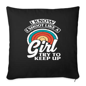 Archery Girl Archery - Sofa pillowcase 17,3'' x 17,3'' (45 x 45 cm) - black - Front