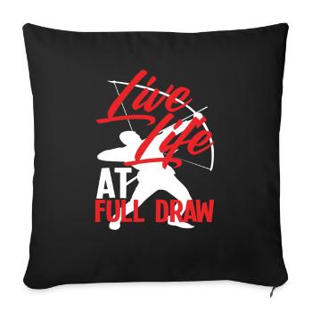 Pun Bow Archery - Sofa pillowcase 17,3'' x 17,3'' (45 x 45 cm) - black - Front