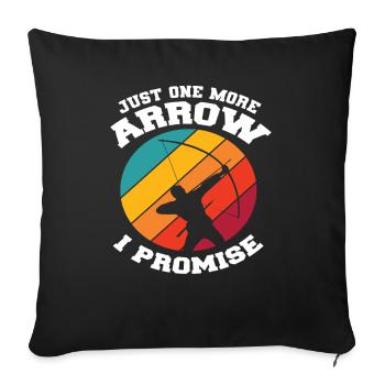 Arrow Bow Retro Archery - Sofa pillowcase 17,3'' x 17,3'' (45 x 45 cm) - black - Front
