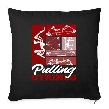 Archery Archery Archery - Sofa pillowcase 17,3'' x 17,3'' (45 x 45 cm) - black - Front