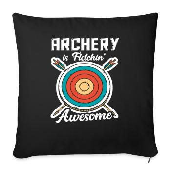 Archery Archery Hobby Sports - Sofa pillowcase 17,3'' x 17,3'' (45 x 45 cm) - black - Front