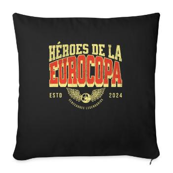 Championnat d’Espagne 2024 Femmes Hommes Drapeau Rouge - Housse de coussin décorative 45 x 45 cm - noir - Devant