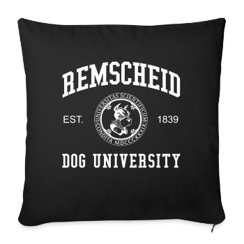 Remscheid Dog University University College - Sofa pillowcase 17,3'' x 17,3'' (45 x 45 cm) - black - Front