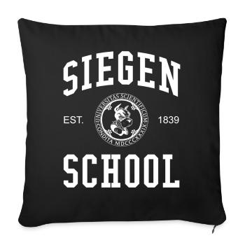 Siegen School Hochschule University Schule Uni - Sofa pillowcase 17,3'' x 17,3'' (45 x 45 cm) - black - Front