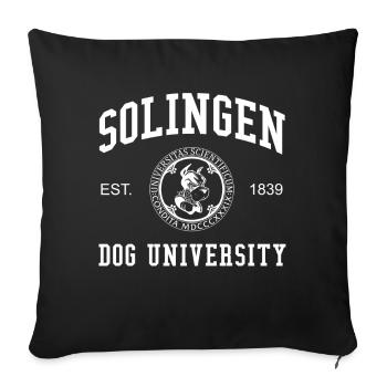 Université canine de Solingen Universität Hochschule Uni - Housse de coussin décorative 45 x 45 cm - noir - Devant