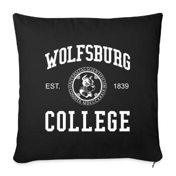 École universitaire Wolfsburg College - Housse de coussin décorative 45 x 45 cm - noir - Devant