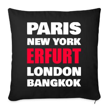 Erfurt City - Sofa pillowcase 17,3'' x 17,3'' (45 x 45 cm) - black - Front