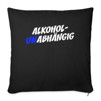 Alcohol-Free Sober Straight Edge Alcohol-Free - Sofa pillowcase 17,3'' x 17,3'' (45 x 45 cm) - black - Front