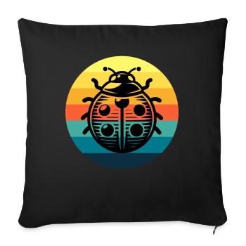 Coccinelle - Housse de coussin décorative 45 x 45 cm - noir - Devant