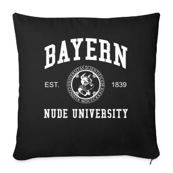 Bavaria Nude University University University - Sofa pillowcase 17,3'' x 17,3'' (45 x 45 cm) - black - Front