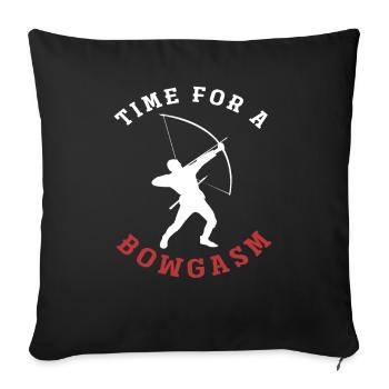 Arc Hobby Jeu de mots Tir à l’arc - Housse de coussin décorative 45 x 45 cm - noir - Devant