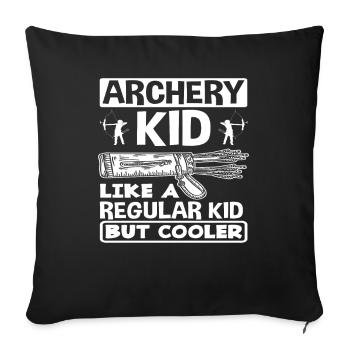 Bow Child Boys Girls Archery - Sofa pillowcase 17,3'' x 17,3'' (45 x 45 cm) - black - Front