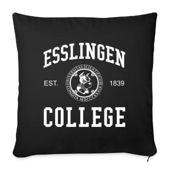 Collège d’Esslingen École universitaire universitaire - Housse de coussin décorative 45 x 45 cm - noir - Devant