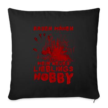 Tondre la pelouse - Mon nouveau passe-temps préféré : Halloween - Housse de coussin décorative 45 x 45 cm - noir - Devant