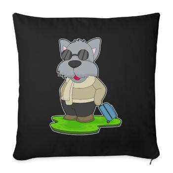 Valise de voyage pour chien - Housse de coussin décorative 45 x 45 cm - noir - Devant