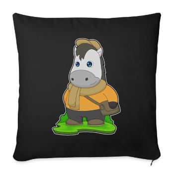 Pferd Handtasche - Sofakissenbezug 45 x 45 cm - Schwarz - Vorne