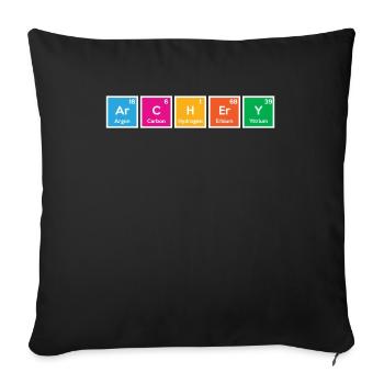 Tir à l’arc Tir à l’arc - Housse de coussin décorative 45 x 45 cm - noir - Devant