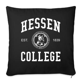 Hessen College University Universität Hochschule - Sofa pillowcase 17,3'' x 17,3'' (45 x 45 cm) - black - Front