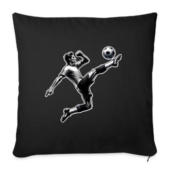 Football - Housse de coussin décorative 45 x 45 cm - noir - Devant