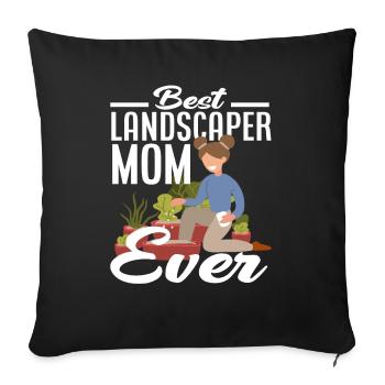 Beste Landschaftsgärtner Mama - Sofakissenbezug 45 x 45 cm - Schwarz - Vorne
