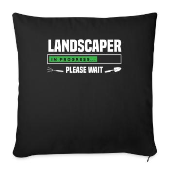 Landscape gardener in training - Sofa pillowcase 17,3'' x 17,3'' (45 x 45 cm) - black - Front
