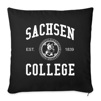 Collège universitaire de Saxe Collège universitaire - Housse de coussin décorative 45 x 45 cm - noir - Devant
