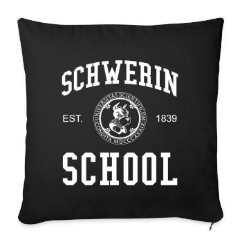 Schwerin School Universität Schule Uni University - Sofa pillowcase 17,3'' x 17,3'' (45 x 45 cm) - black - Front