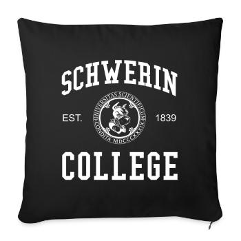 Schwerin College University Universität Hochschule - Housse de coussin décorative 45 x 45 cm - noir - Devant