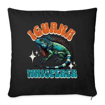 Iguana - Sofa pillowcase 17,3'' x 17,3'' (45 x 45 cm) - black - Front
