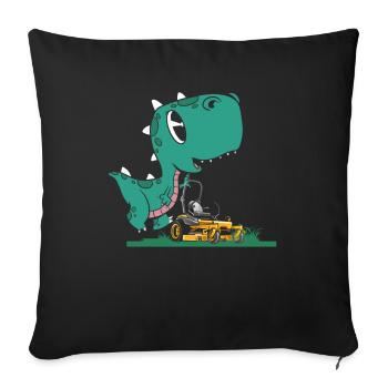 Landscape Gardener Dino - Sofa pillowcase 17,3'' x 17,3'' (45 x 45 cm) - black - Front