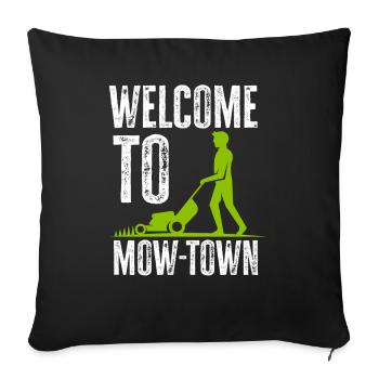 Bienvenue aux paysagistes - Housse de coussin décorative 45 x 45 cm - noir - Devant