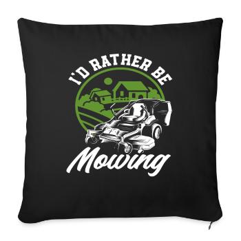 Landscaper Horticulture Lawn Mowing - Sofa pillowcase 17,3'' x 17,3'' (45 x 45 cm) - black - Front