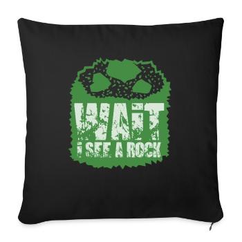 Cadeau géologue géologie - Housse de coussin décorative 45 x 45 cm - noir - Devant